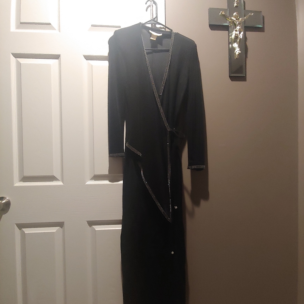 Black long evening dress